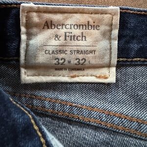 Abercrombie & Fitch Men's Straight Jeans - Deep Indigo